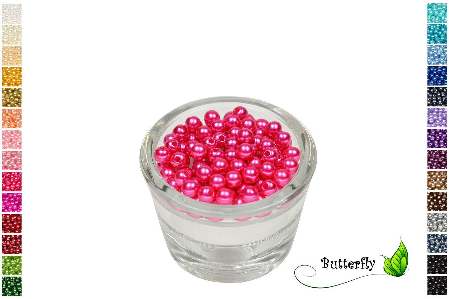 Creativery Bastelperlen, 100 Wachsperlen 6mm