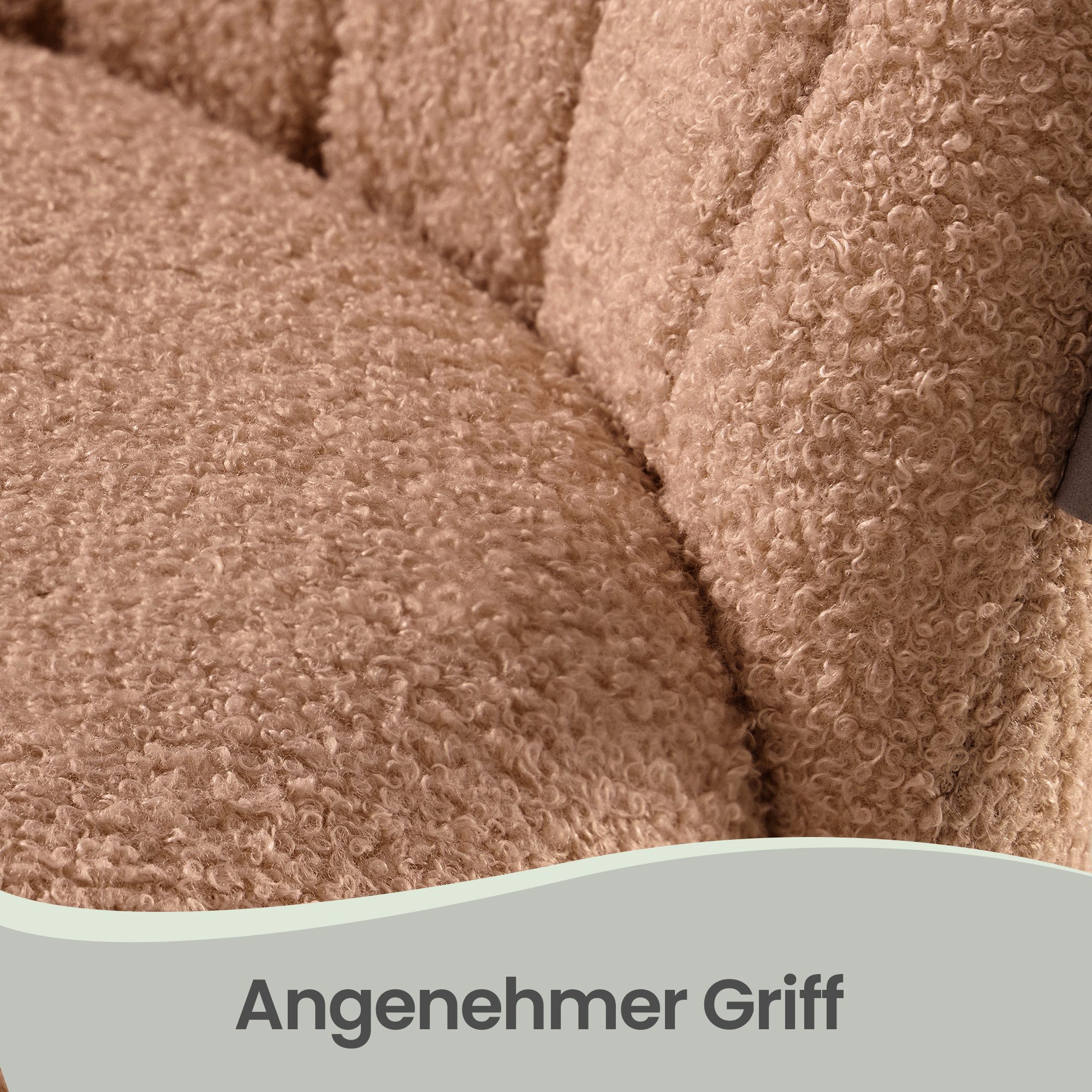 SONGMICS Bürostuhl Homeoffice-Stuhl, Schminkstuhl aus Fleece, Schreibtischstuhl, Schaumstoffpolsterung, höhenverstellbar, für Arbeitszimmer – Bild 4 von 5