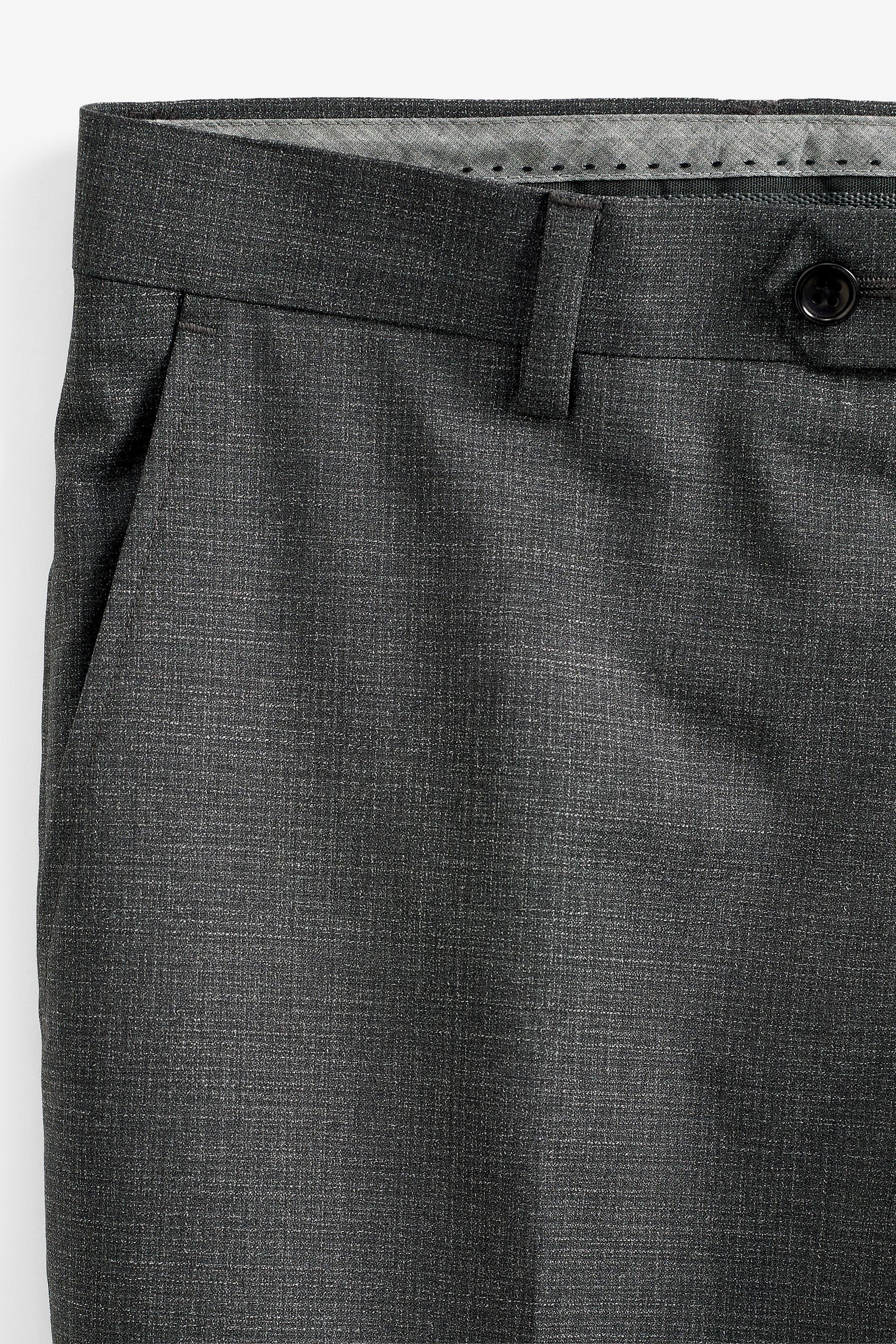 Next Anzughose Slim-Fit-Anzughose (1-tlg) aus Wolle Grey Charcoal