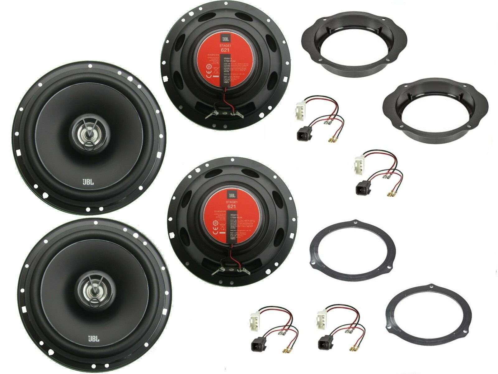 DSX JBL Boxen Einbauset für Ford Focus DA3 Bj 04-10 Tür Vorne hinten 700W Auto-Lautsprecher (140 W)