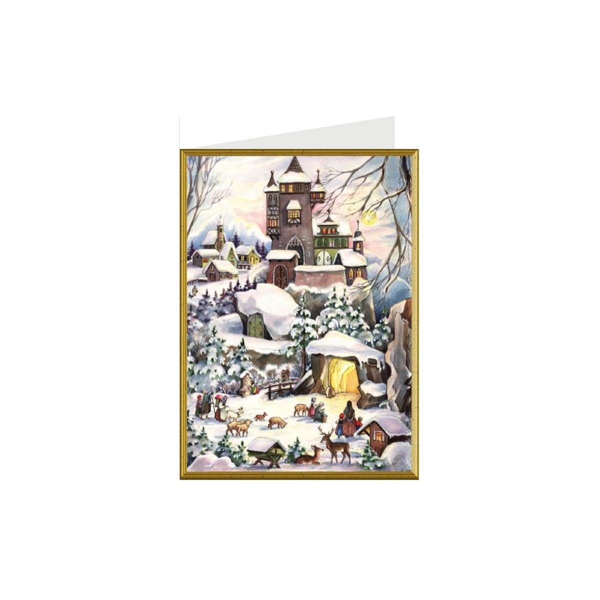Richard Sellmer Verlag Grußkarte 99077 - Weihnachtskarte - Alte Burg