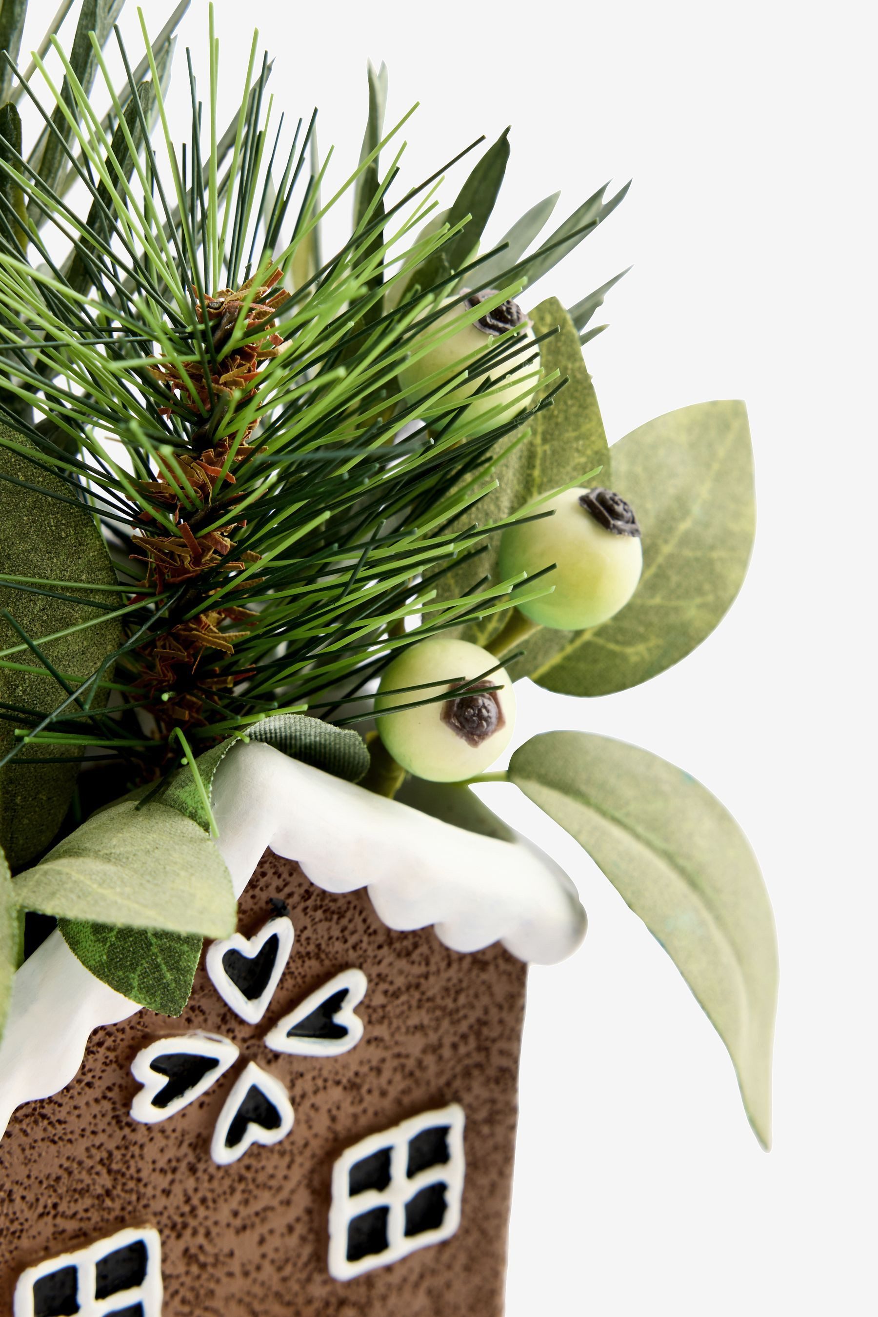 Kunstblume Winterliche Kunstpflanzen im Lebkuchenhaus, Next günstig online kaufen