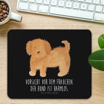 Mr. & Mrs. Panda Mauspad Hund Flauschig - Schwarz - Geschenk, PC Zubehör, Arbeitszimmer, Hunde (1-St), Made in Germany