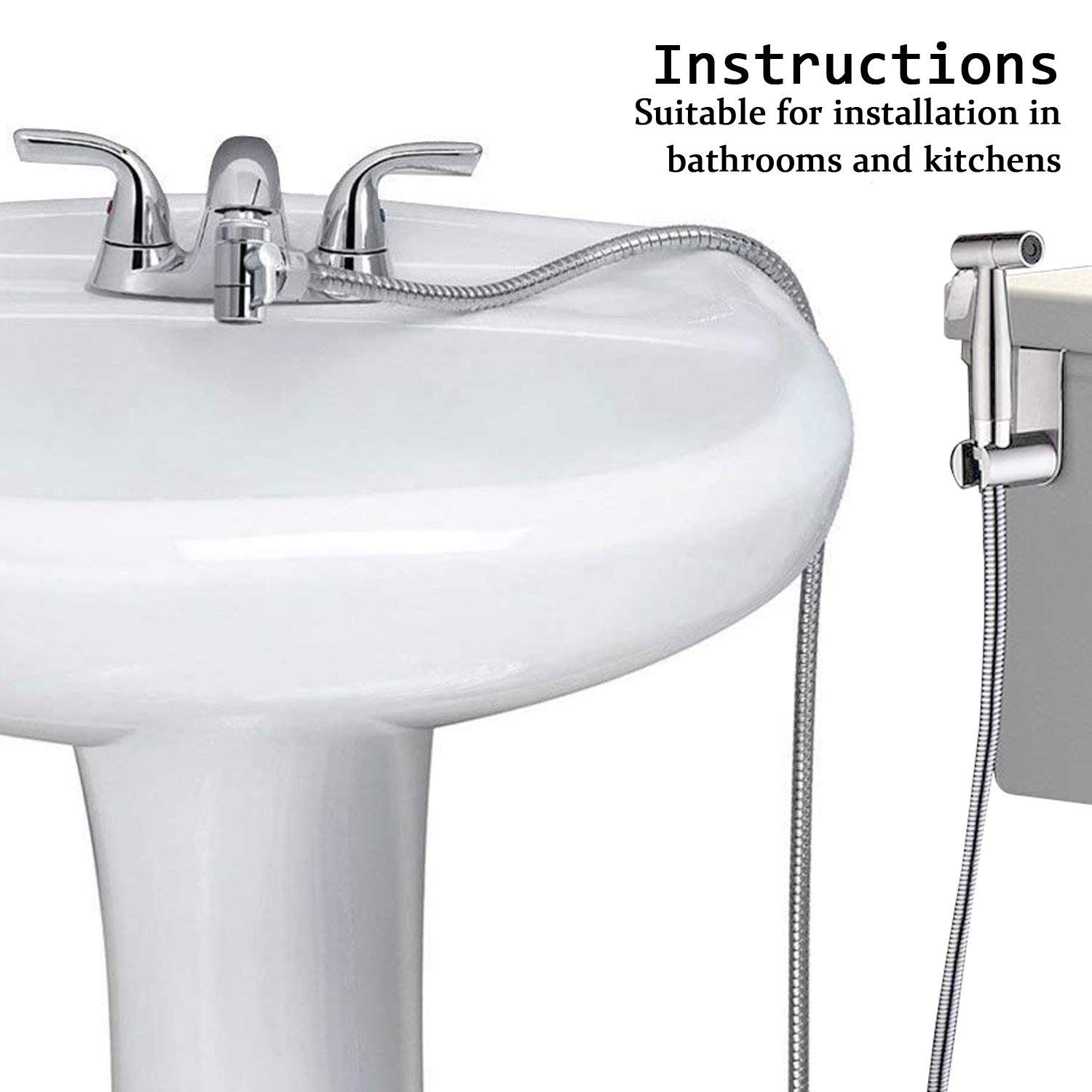 Regenduschkopf und Haiaveng Haken Bidet-Edelstahl-Handbrause,Schlauch