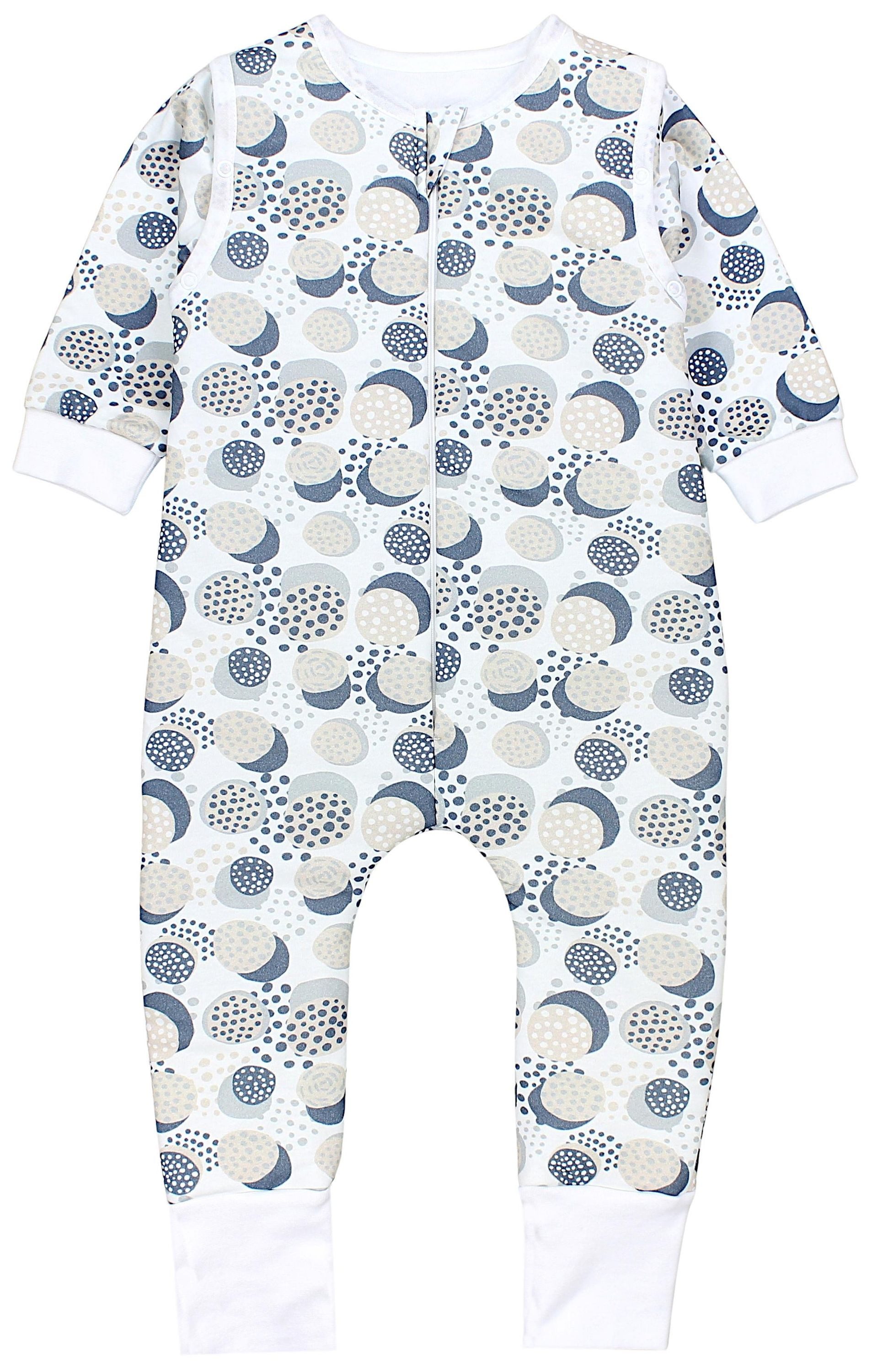 Babyschlafsack 2.5 TOG Schlafsack BIO-Baumwolle mit Beinen und Ärmeln Herbst Winter