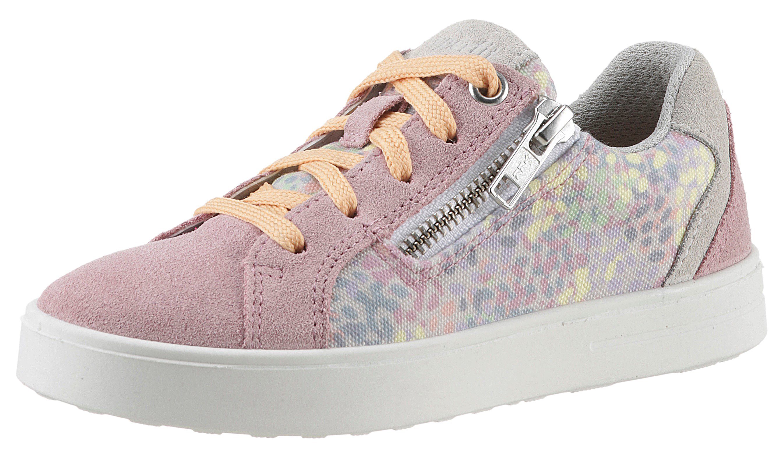 Superfit STELLA WMS: mittel Sneaker mit buntem Muster, Freizeitschuh, Halbschuh, Schnürschuh