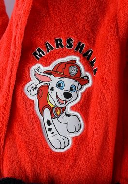 PAW PATROL Kinderbademantel Marshall Chase Kinder Jungen Morgenmantel Hausmantel mit Ohren