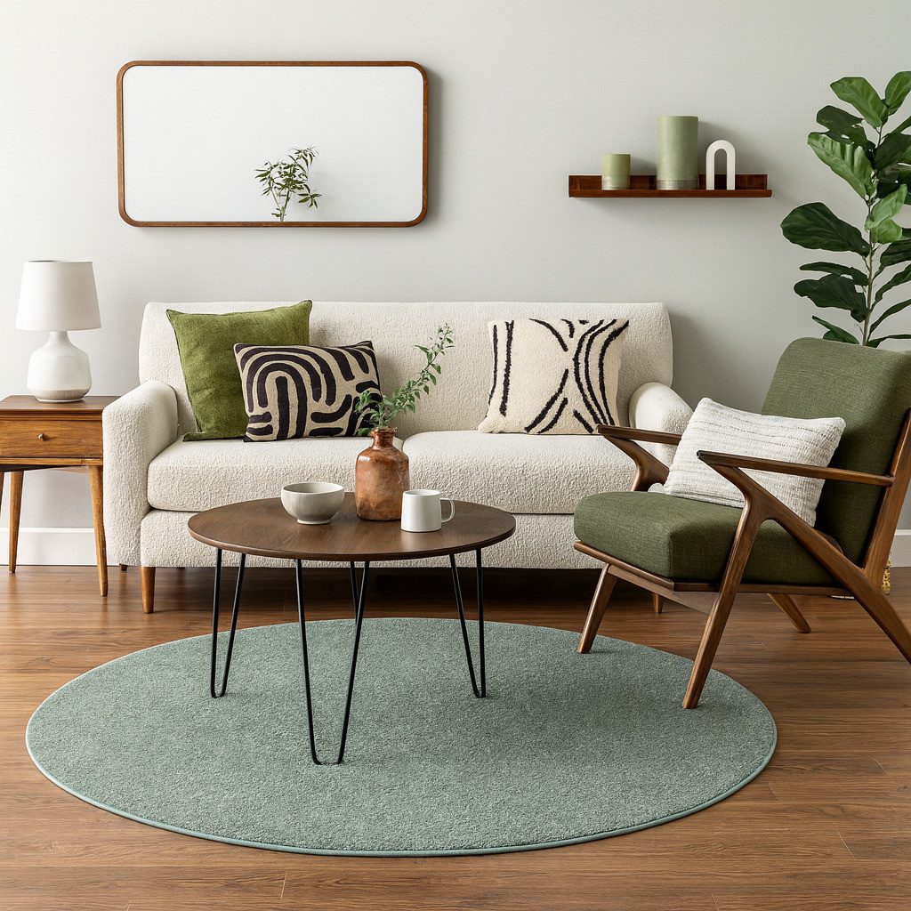 Snapstyle Veloursteppich Hochflor Velours Teppich Mona Rund, Rund, Höhe: 16 günstig online kaufen