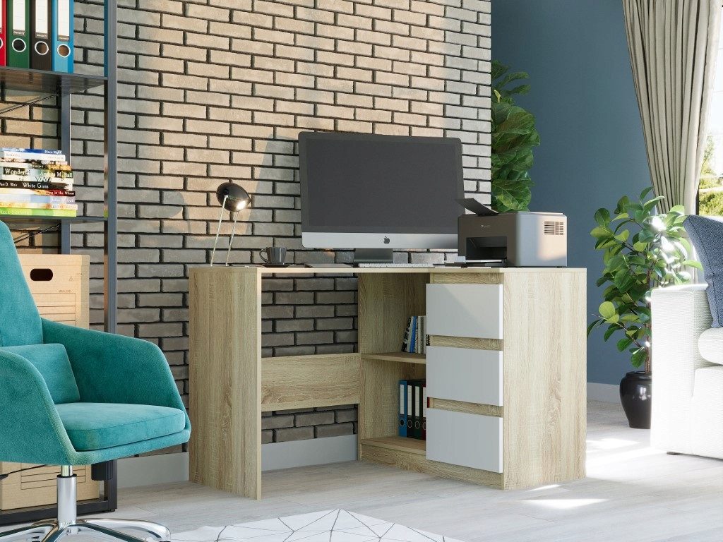 Home Collective Eckschreibtisch mit 3 Schubladen günstig online kaufen