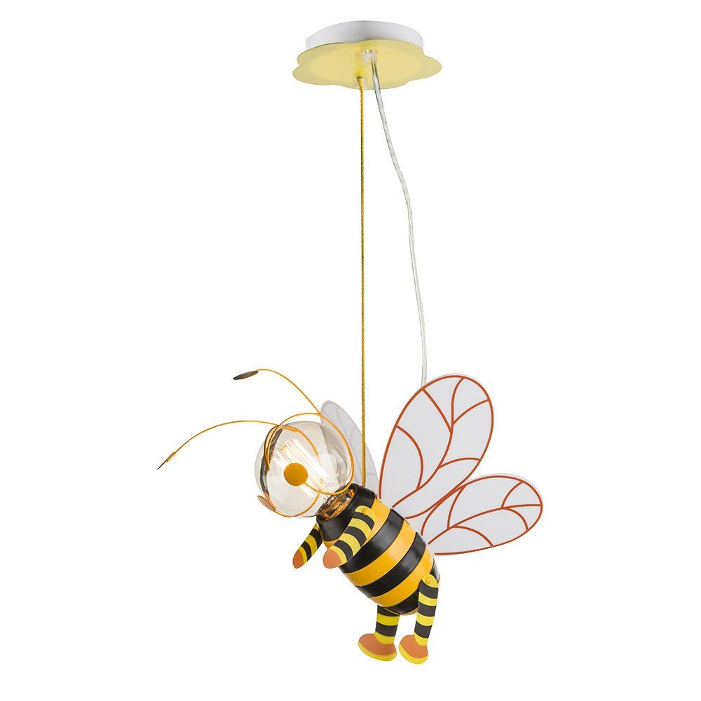H Globo Hängelampe 120cm Pendelleuchte Kinderzimmerlampe Biene Warmweiß, LED LED Pendelleuchte, warmweiß inklusive, Leuchtmittel