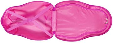 Trendyshop365 Kinderkoffer rosa Teddybär, 2 Rollen, Kofferset 2-teilig für Mädchen, Polycarbonat, LED Leuchtrollen, bunt