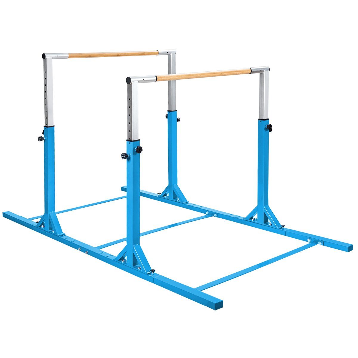 COSTWAY Kraftstation Gymnastik Barren, verstellbar, für 6-12 Jahre blau | Fitness-Stationen