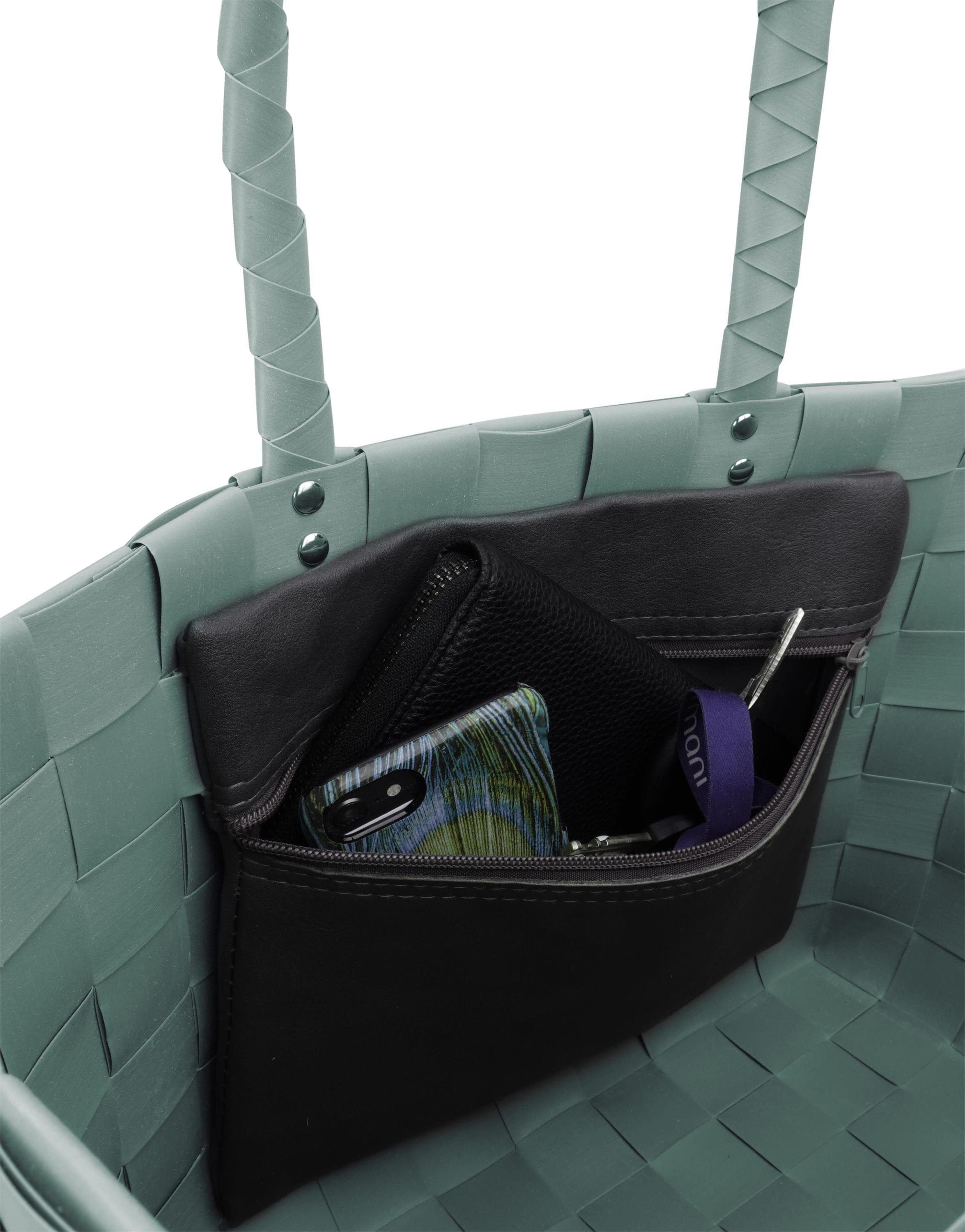 normani Einkaufskorb Flecht-/Einkaufskorb mit Innentasche, 20 l, stabiler Shopper mit Innentasche