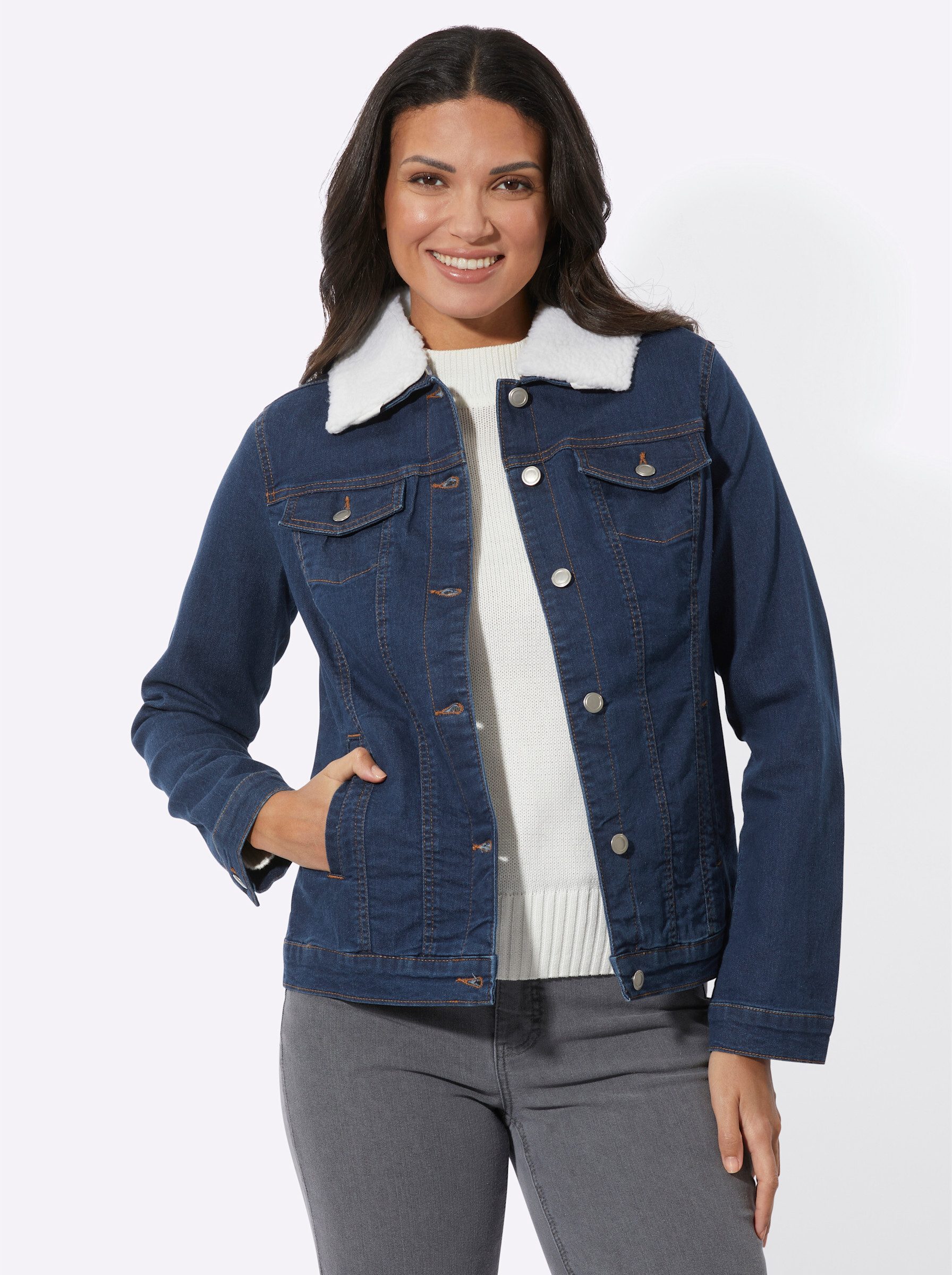 Sieh an! Allwetterjacke Jeansjacke günstig online kaufen