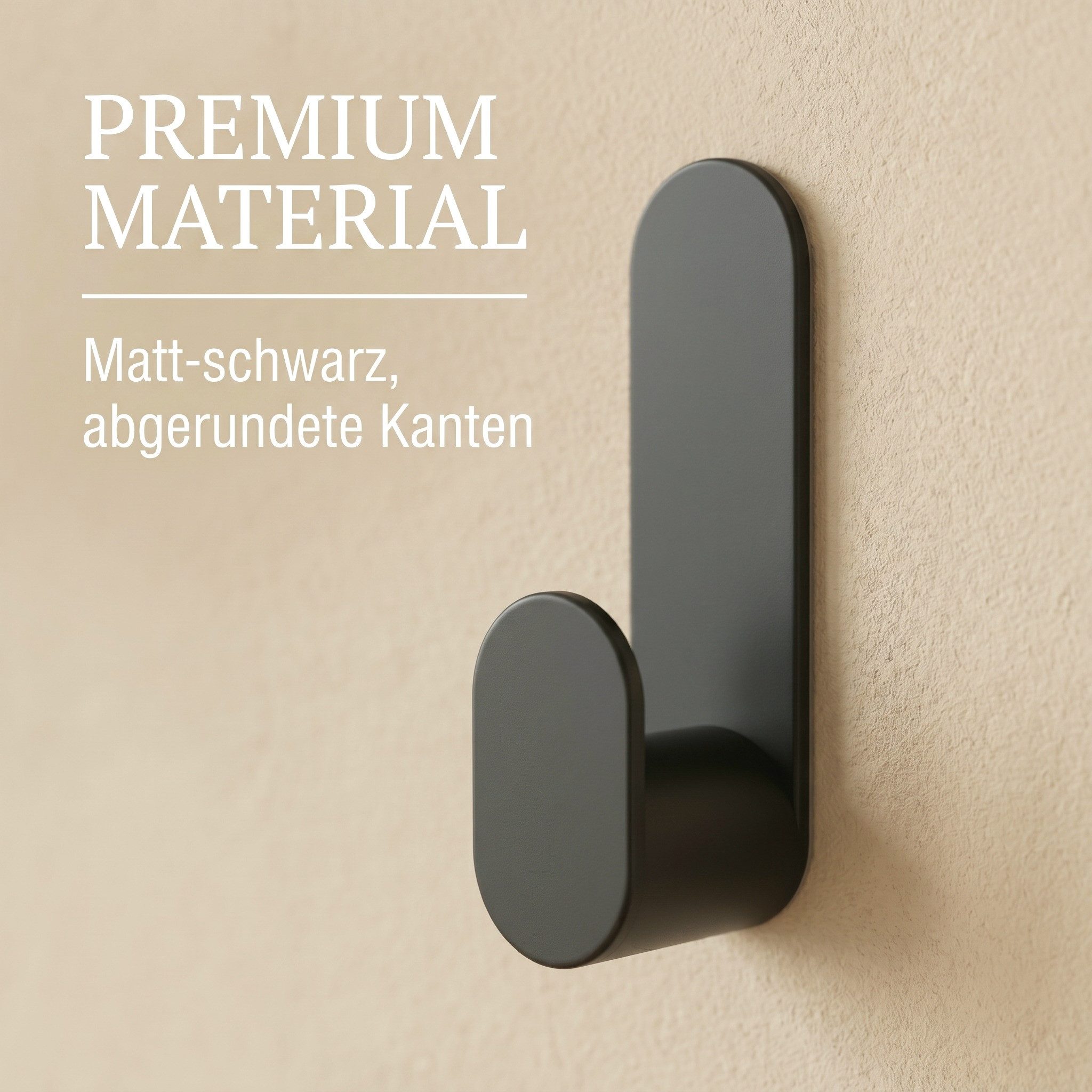 DEKAZIA Deckenhaken selbstklebend, Handtuchhaken, Klebehaken ohne Bohren mit Klebepads, Flur, Schlafzimmer, Bad, Garderobe, Wohnzimmer, Toilette, Küche, WC, Badezimmer, Esszimmer, (4er Set, 4 Stück), ohne Bohren, rostfei, zum Kleben, mattes Finish, 2 Farben
