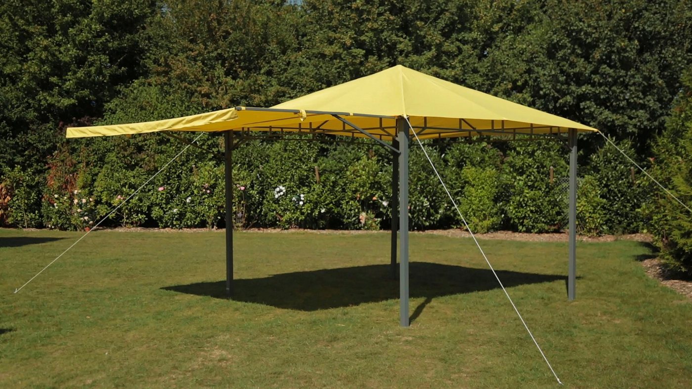 Thumbnail - Tepro Pavillon Lehua, mit 1 Seitenteilen, (Set, inkl. Ersatzdach), BxTxH: 330x330x285 cm, Seitenteil als Markise ausklap...