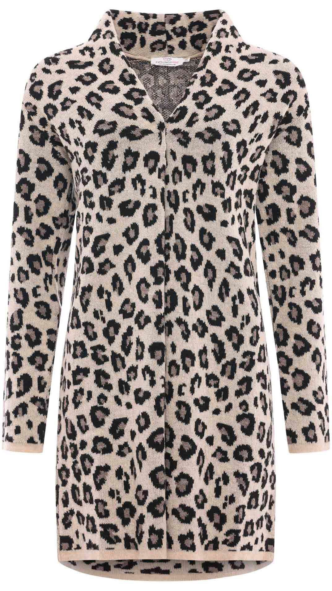 Zwillingsherz Cardigan "Classic Leo Uni" Animal-Muster, günstig online kaufen