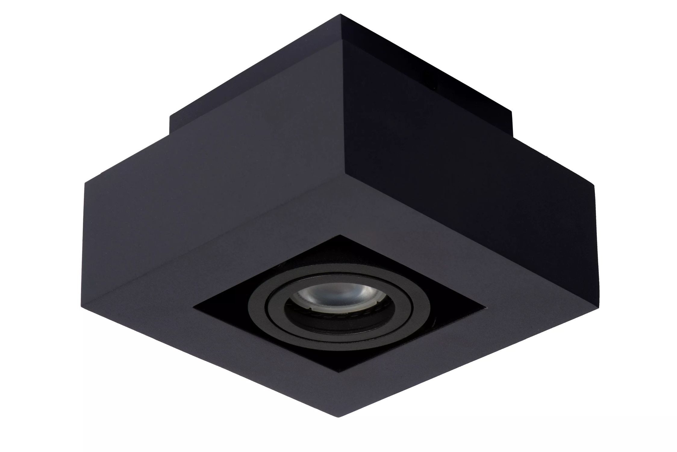 Licht-Erlebnisse Deckenstrahler PLYVO, Aluminium verstellbar B: 14 cm Schwarz GU10 eckig 320 lm