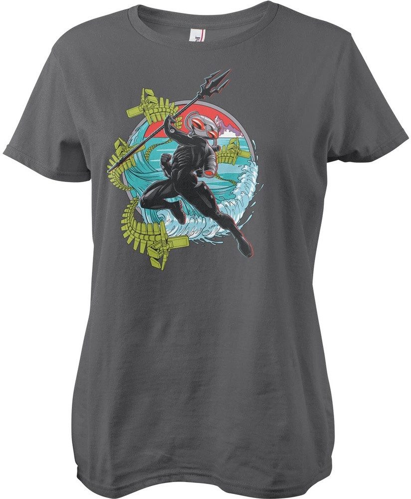 Aquaman T-Shirt Surfing Black Manta Girly Tee