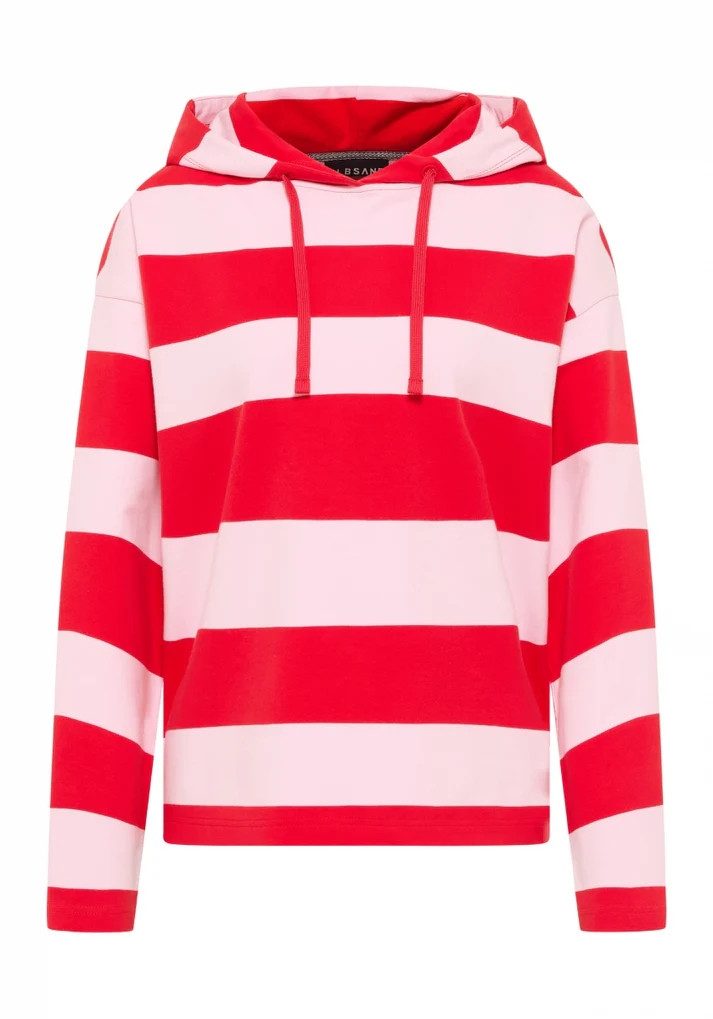 Elbsand Strickjacke Kapuzensweatshirt Eydis ELBSAND Barberry_Soft Rose_stri günstig online kaufen