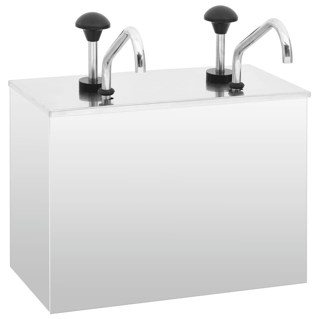 vidaXL Gewürzstreuer 2 x 35 l Saucen-Spender Edelstahl 2x3,5 L