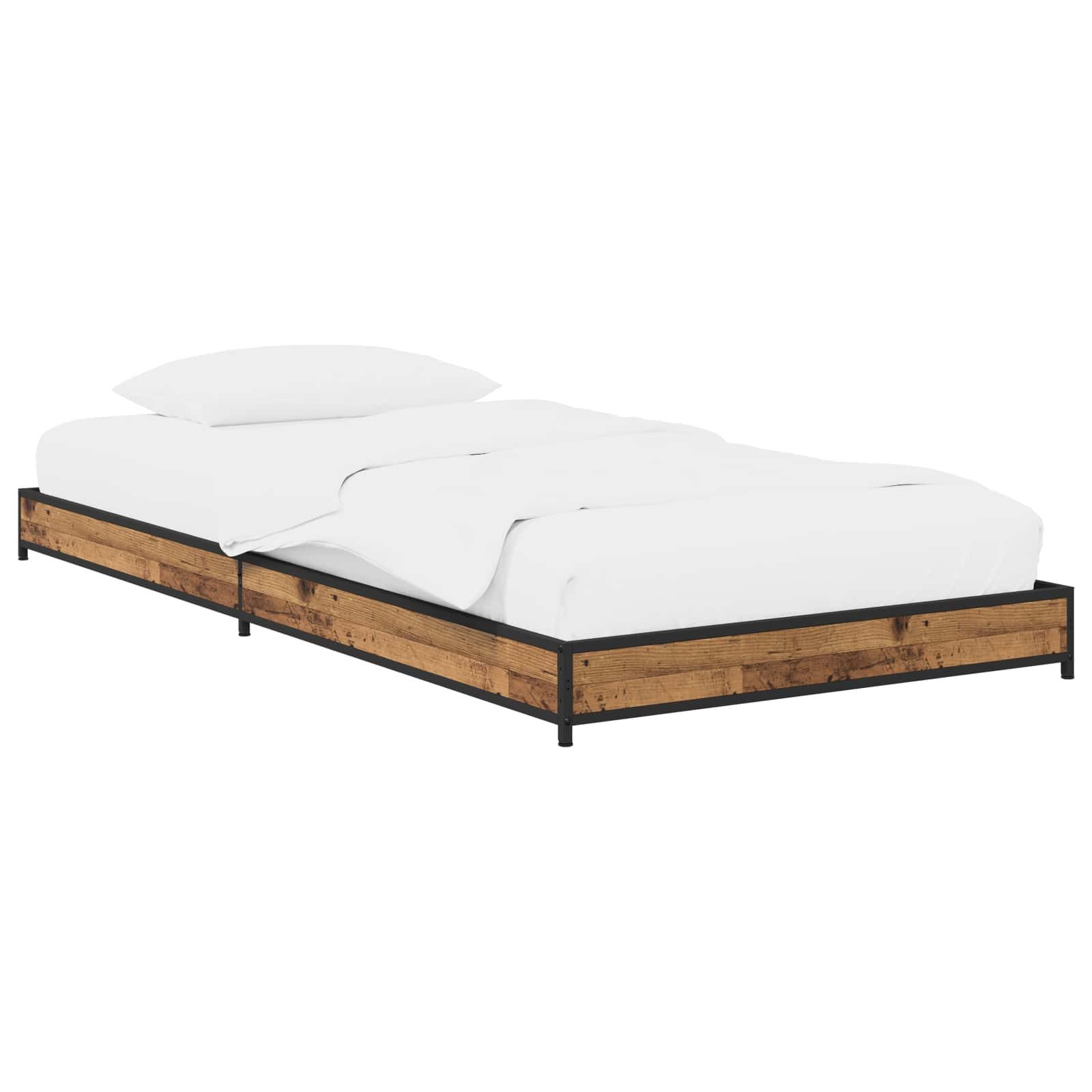 vidaXL Bett Bettrahmen Altholz 80 x 200 cm Holzwerkstoff (1-tlg)