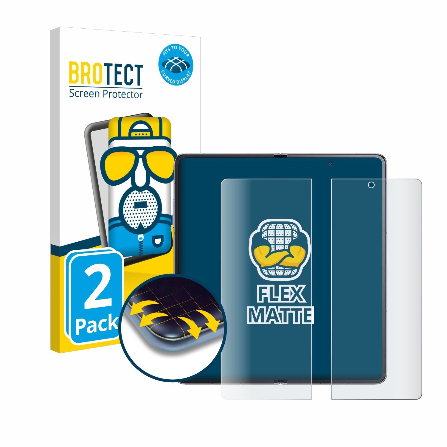 BROTECT FullScreen Schutzfolie für Honor Magic V2 (Inneres Display), Displayschutzfolie, 2