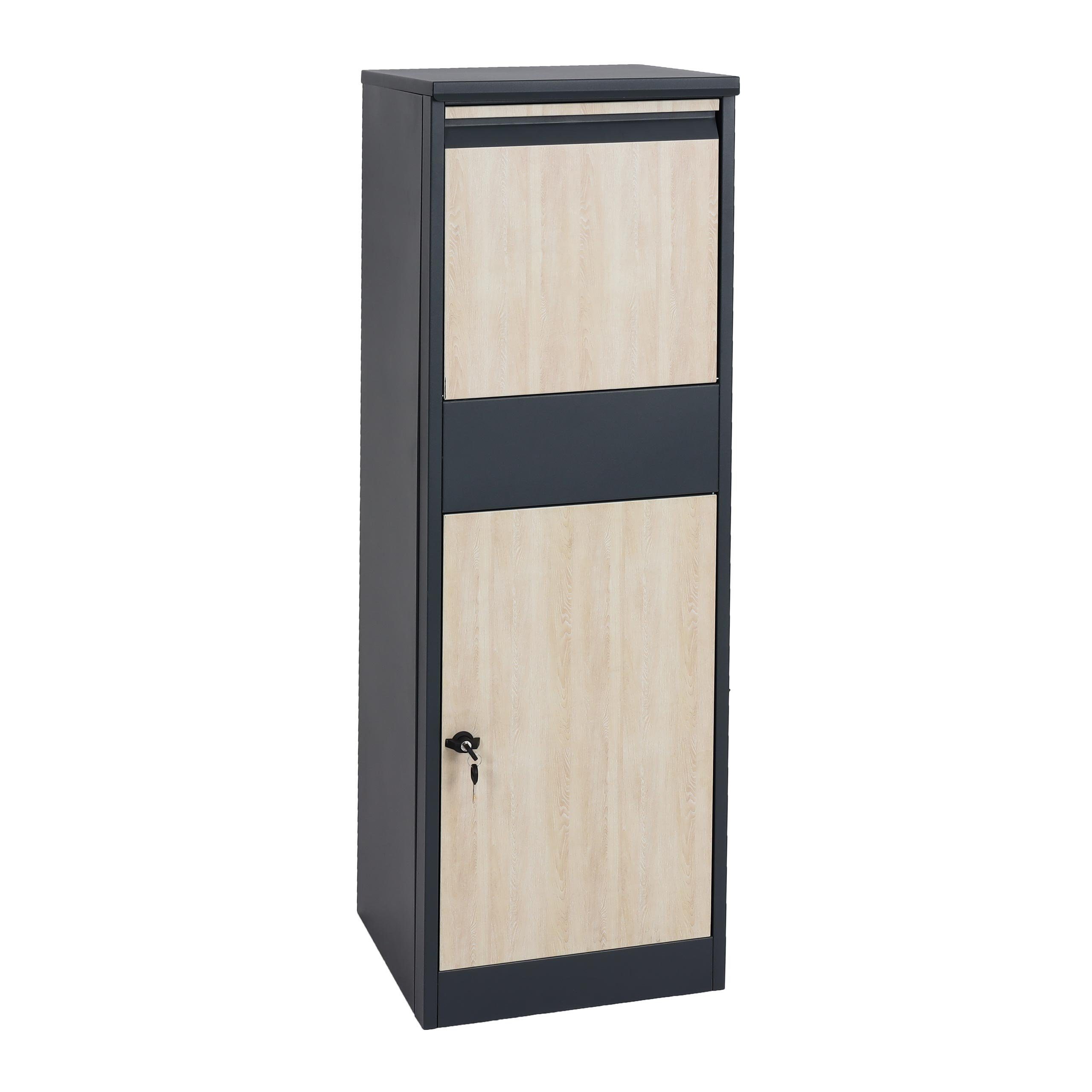 MCW Standbriefkasten MCW-G80-P (1-St), Am Boden fixierbar, Leichte Paketentnahme, Gewicht (ca): 24 kg