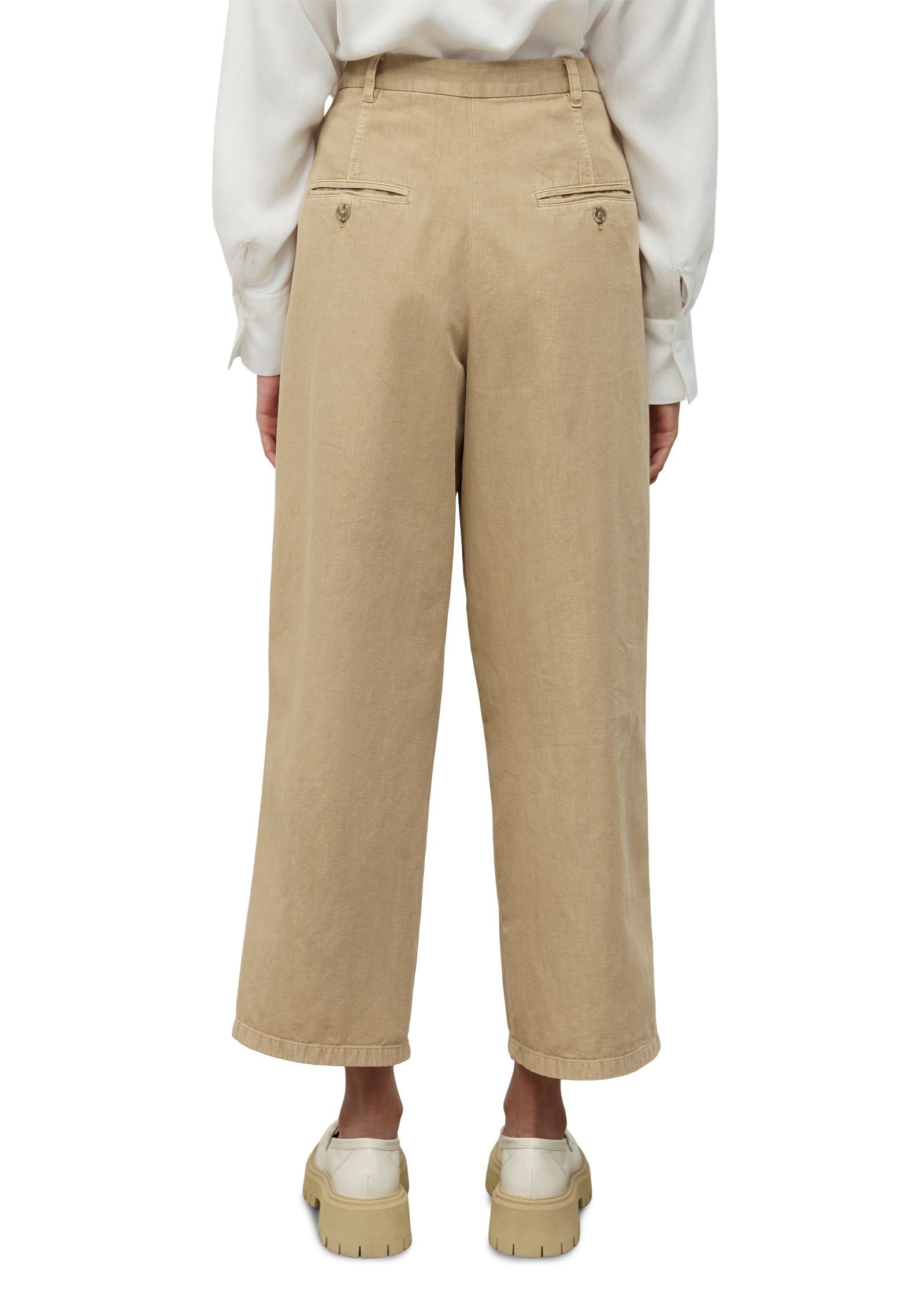 Marc O'Polo Chinohose Organic-Cotton-Leinen-Mix beige aus