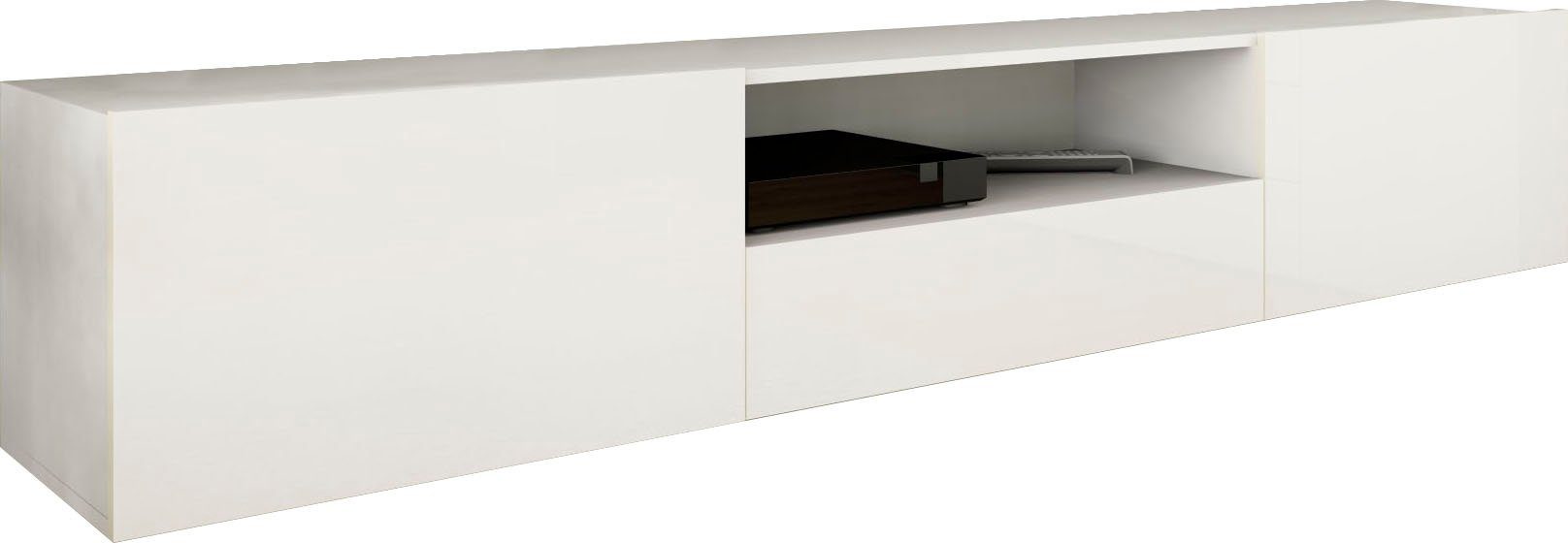 borchardt Möbel Lowboard Sophia, Breite 200 cm mit 2 Klappen und 1 Schubkasten, stehend und hängend