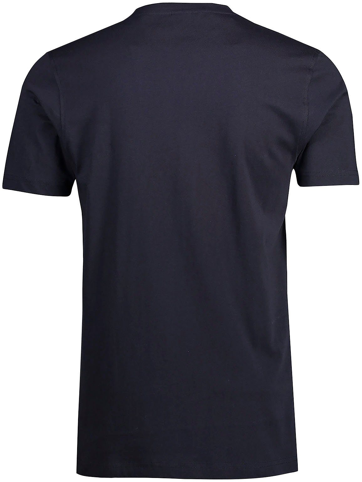 in 2-tlg) Optik T-Shirt klassischer LERROS navy (Packung,