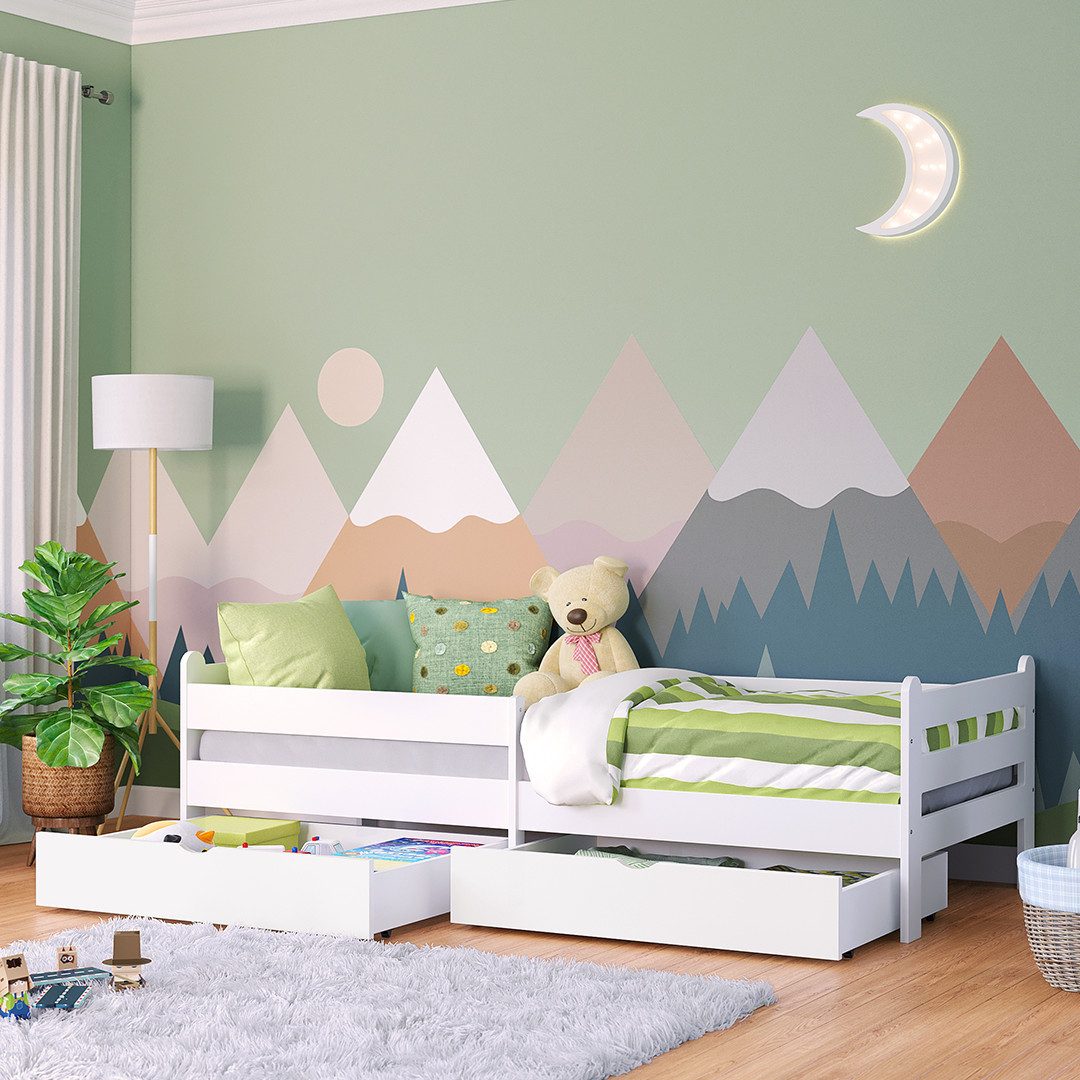 Bellabino Kinderbett Kuru 90x200 cm (weiß, günstig online kaufen