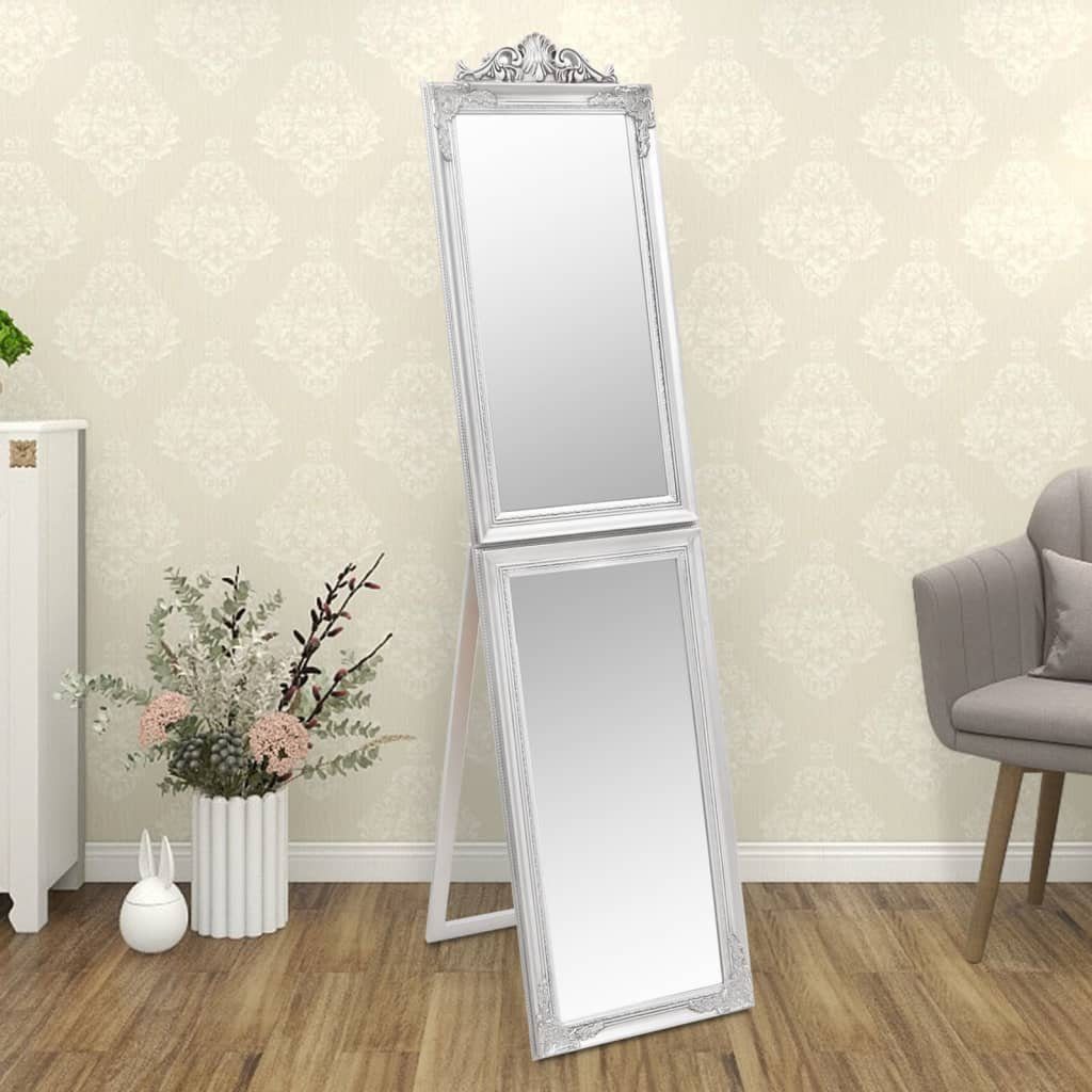 vidaXL Spiegel Standspiegel Silbern 40x160 cm (1-St)