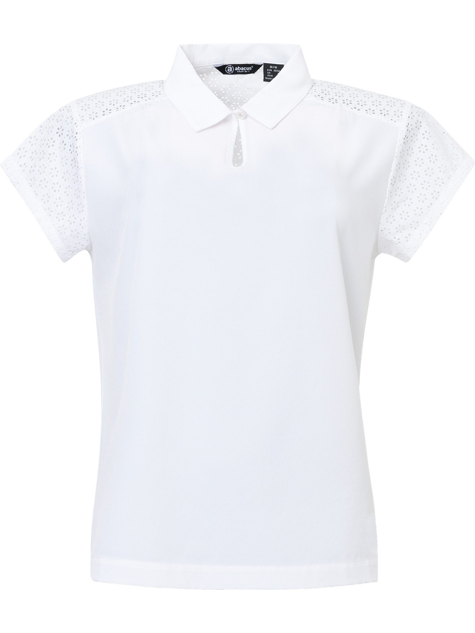 Poloshirt Abacus Golf Polo Manga Cupsleeve Weiß Damen