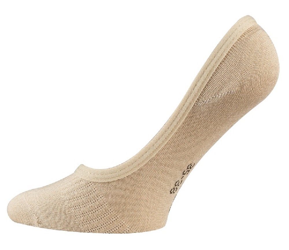 Bambus Unisex Füßlinge mit TippTexx 6 24 Paar Sneakersocken Footies, Beige ANTI-LOCH-GARANTIE