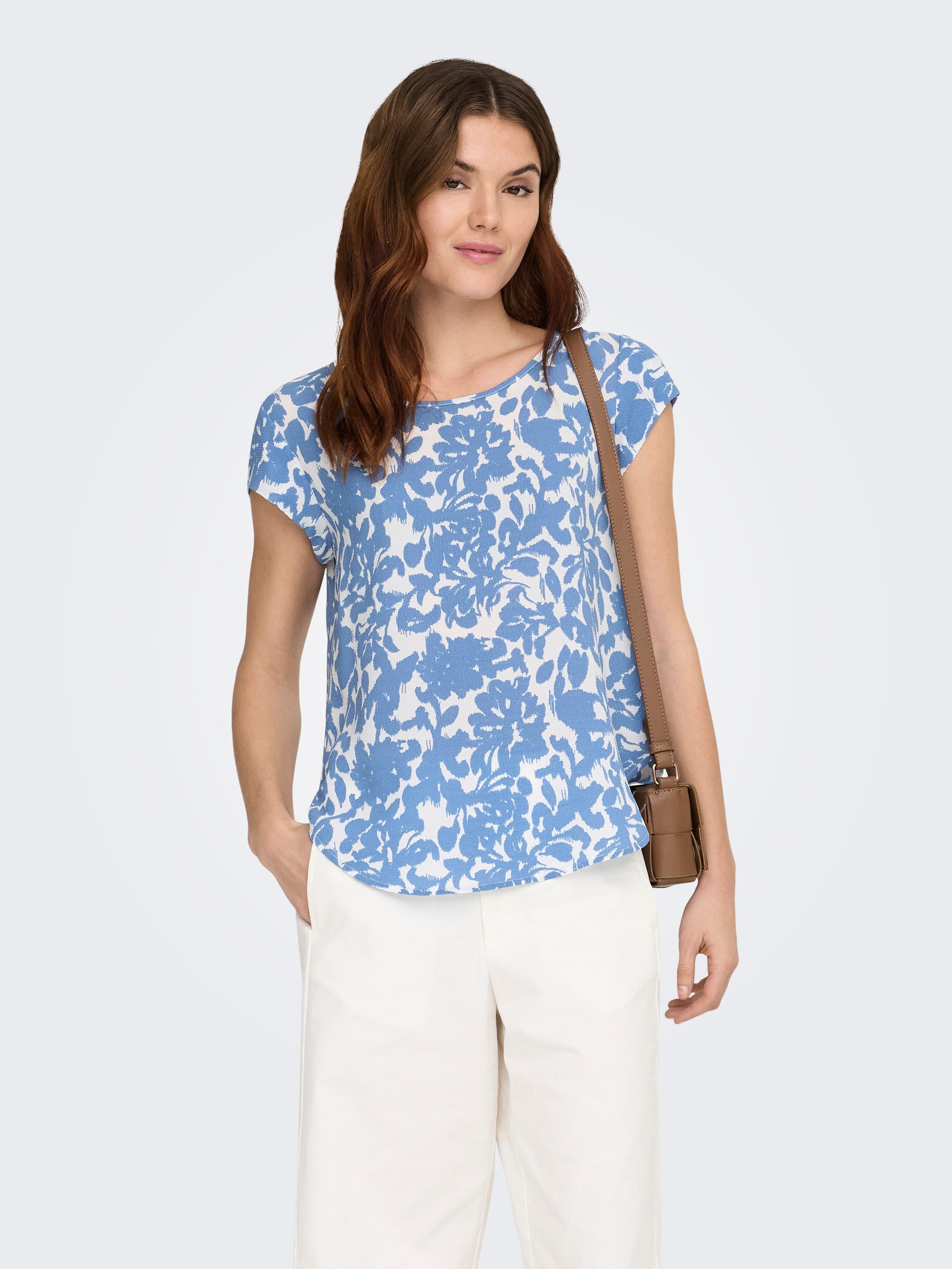 ONLY Shirtbluse ONLVIC S/S AOP TOP NOOS PTM mit Allover Druck – Bild 2 von 5