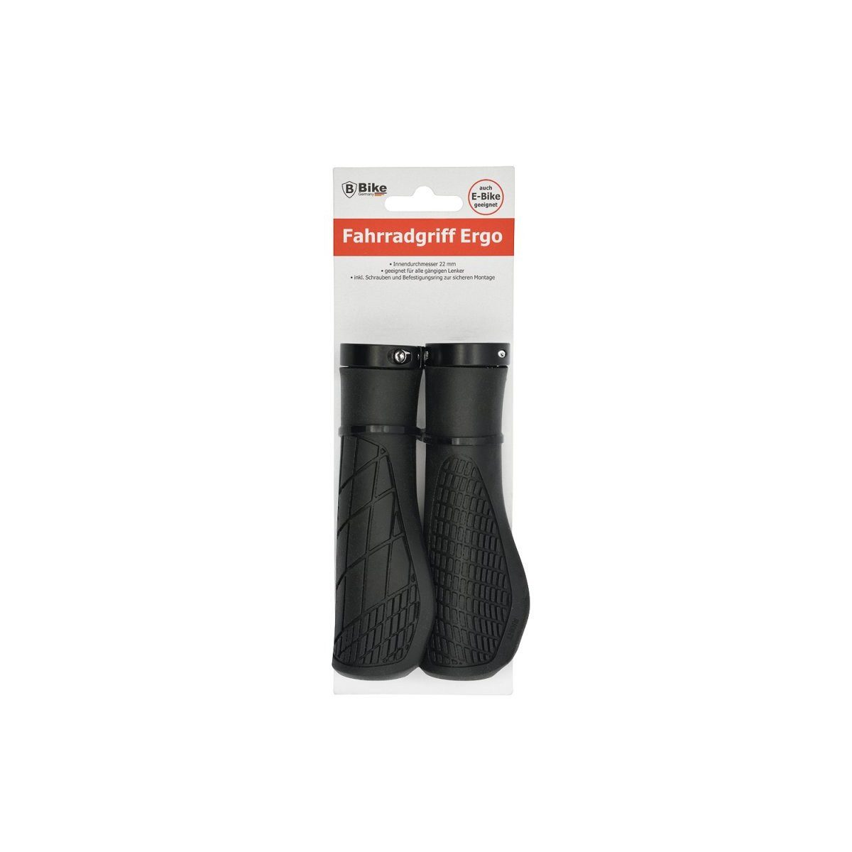 B-Bike Fahrradlenkergriff 36350 (Set, 2-St., 2-teiliges Set), Ergonomische Fahrradgriffe zur Entlastung der Handgelenke