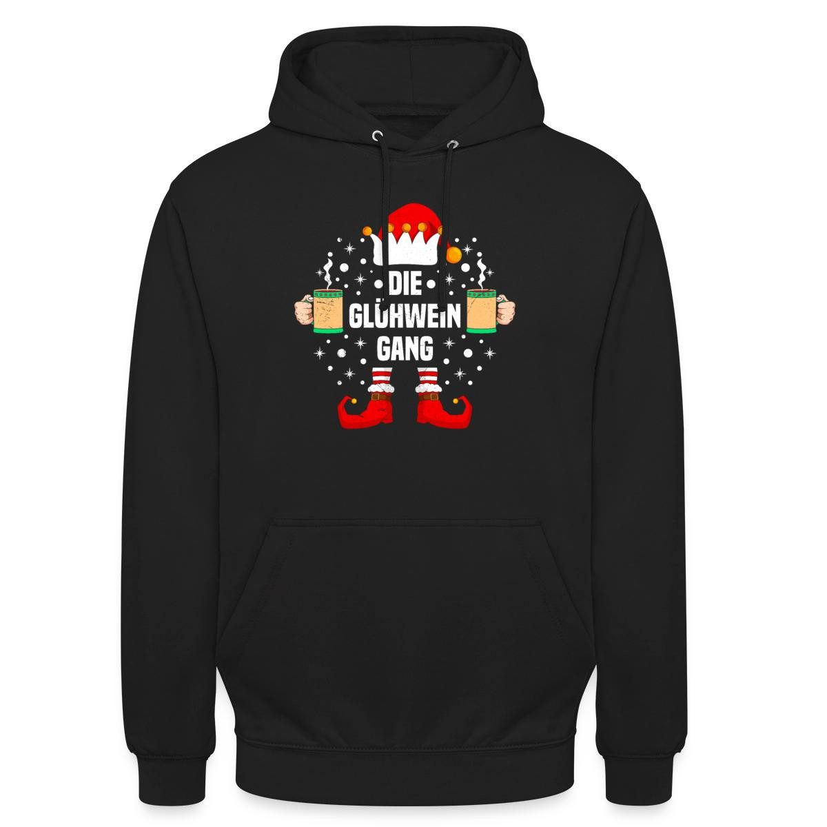 Spreadshirt Hoodie Glühweingang Elf Kostüm Glühwein Weihnachten Unisex Hoodie (1-tlg) Unisex-Schnitt: Sitzt bei Männern körpernah, bei Frauen weit