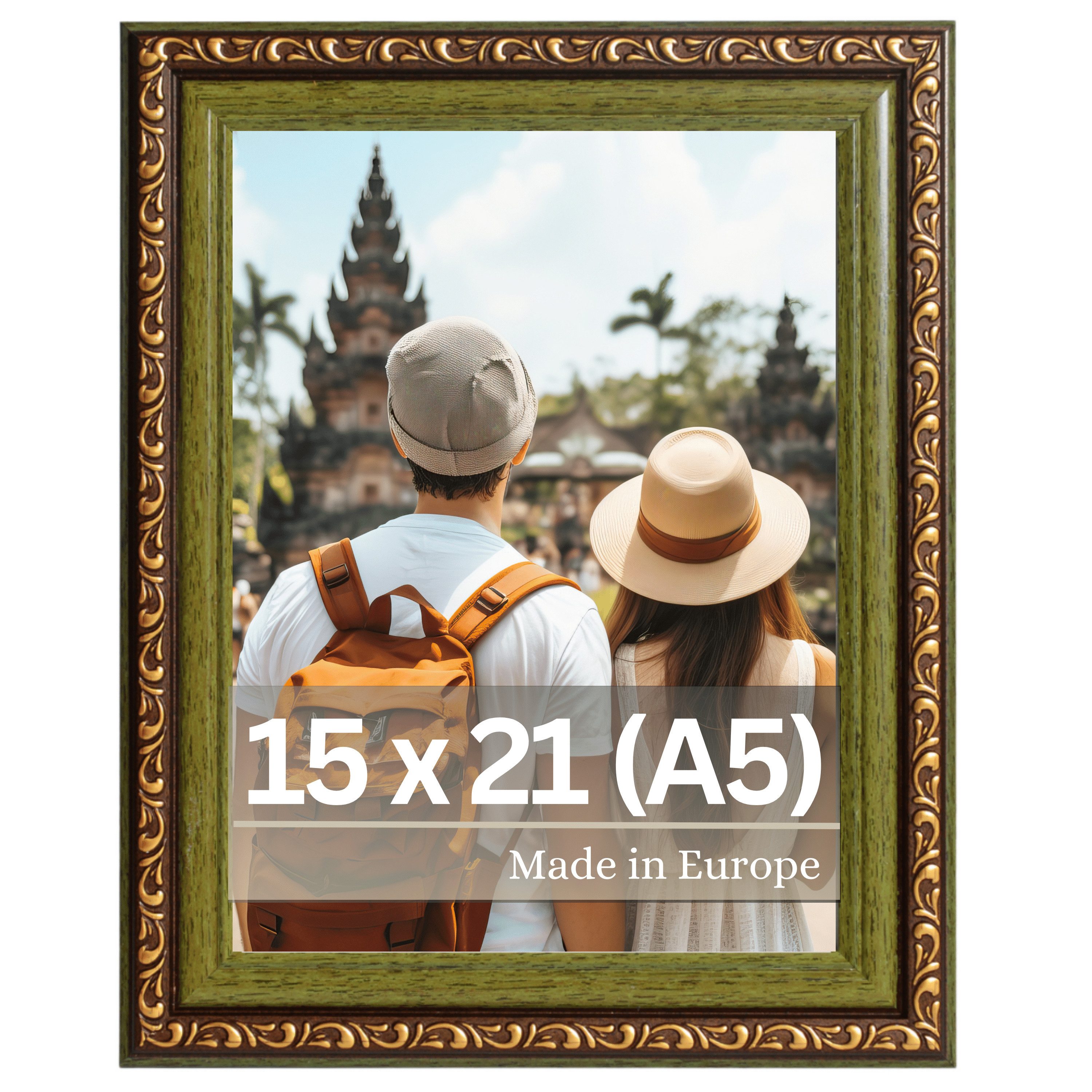 Victor (Zenith) Bilderrahmen Chagall, Antiker Bilderrahmen Grün Braun 15x20 günstig online kaufen