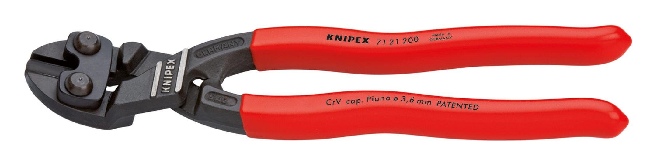 Knipex Bolzenschneider, Mini-Bolzenabschneider mm mit Griff Grad Kunststoff 200 20