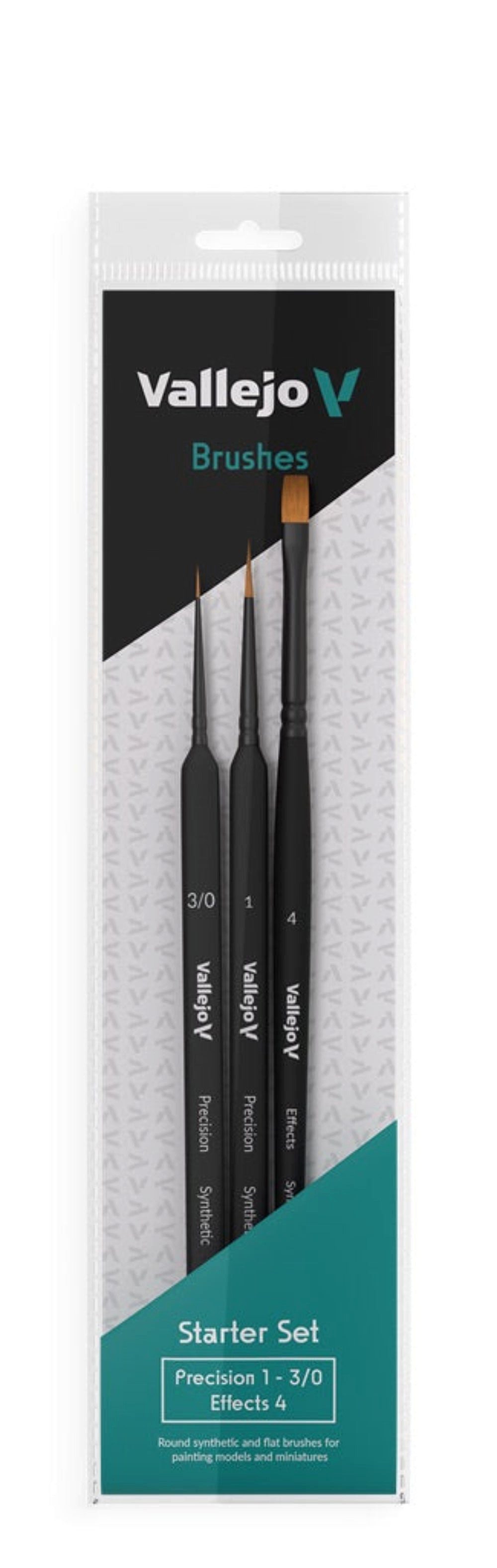 Vallejo Pinsel Vallejo - Brushes Starter Set - Precision 1 - 3/0, Effects 4