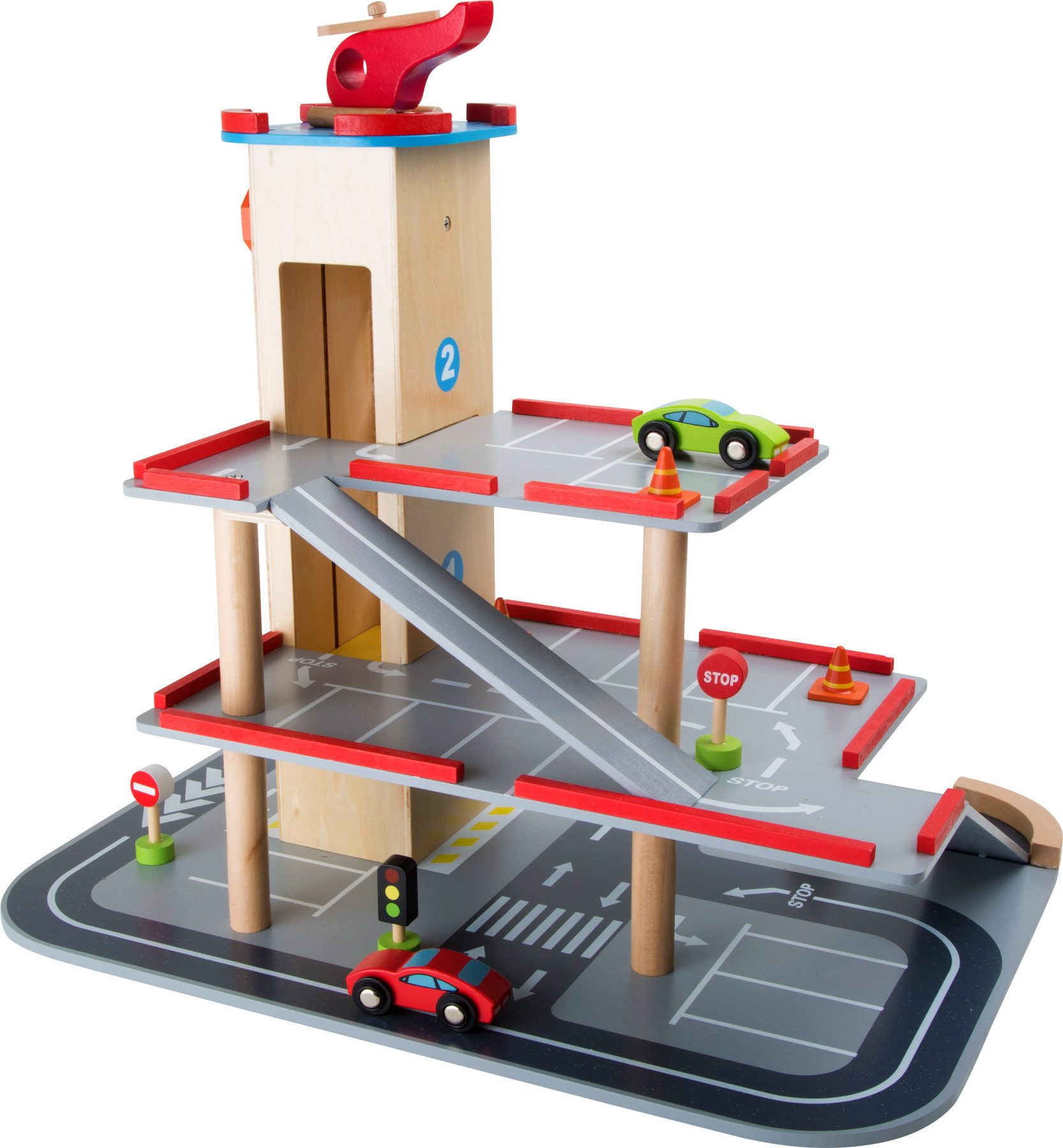 Thumbnail - Small Foot Spiel-Polizeistation Parkhaus "Rasante Abfahrt"