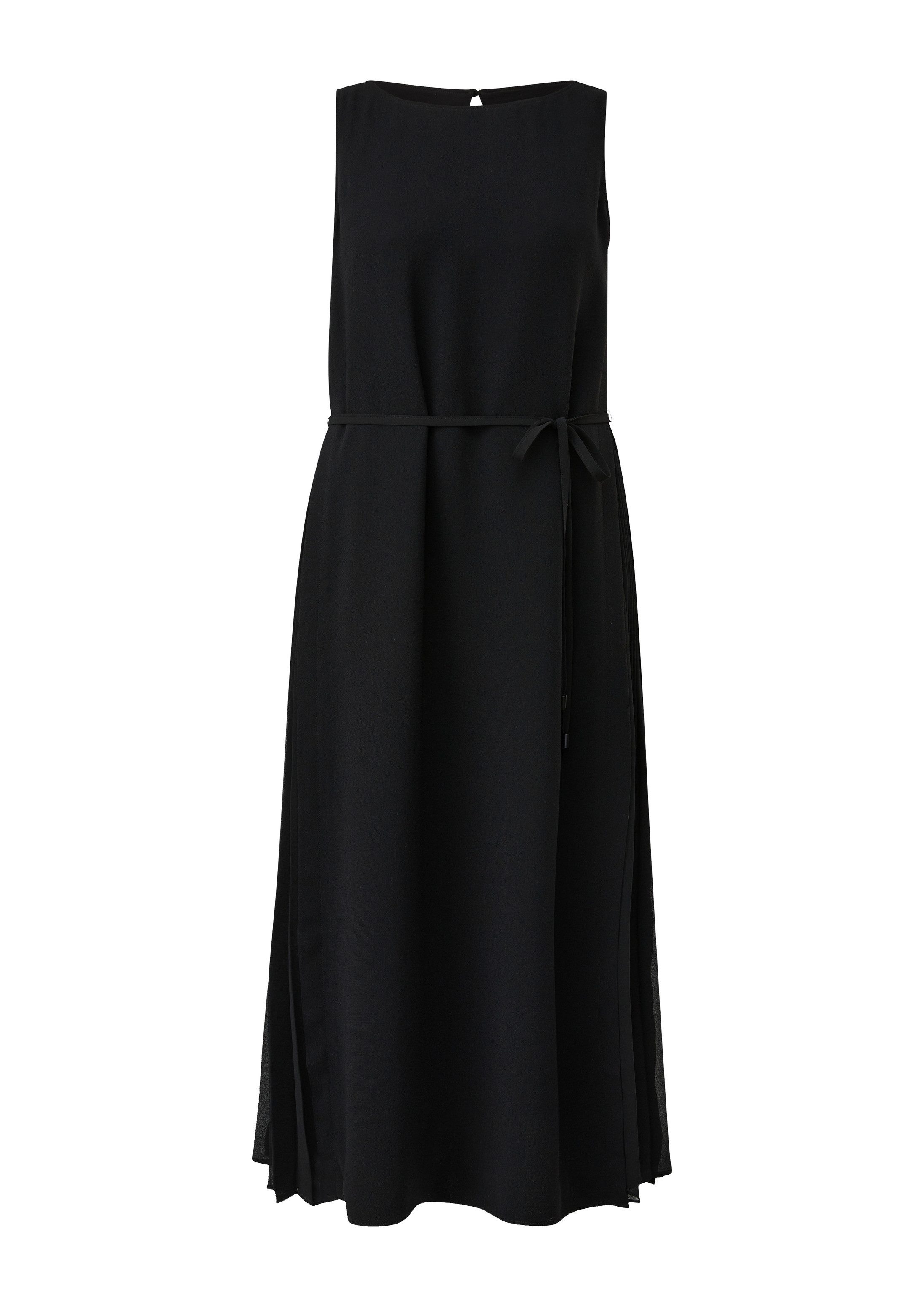 comma Midikleid Kleid Ärmelloses Midikleid aus Crêpe