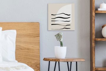 OneMillionCanvasses® Leinwandbild Abstrakt - Linie - Pastell, (1 St), Leinwand Bilder für Wohnzimmer Schlafzimmer