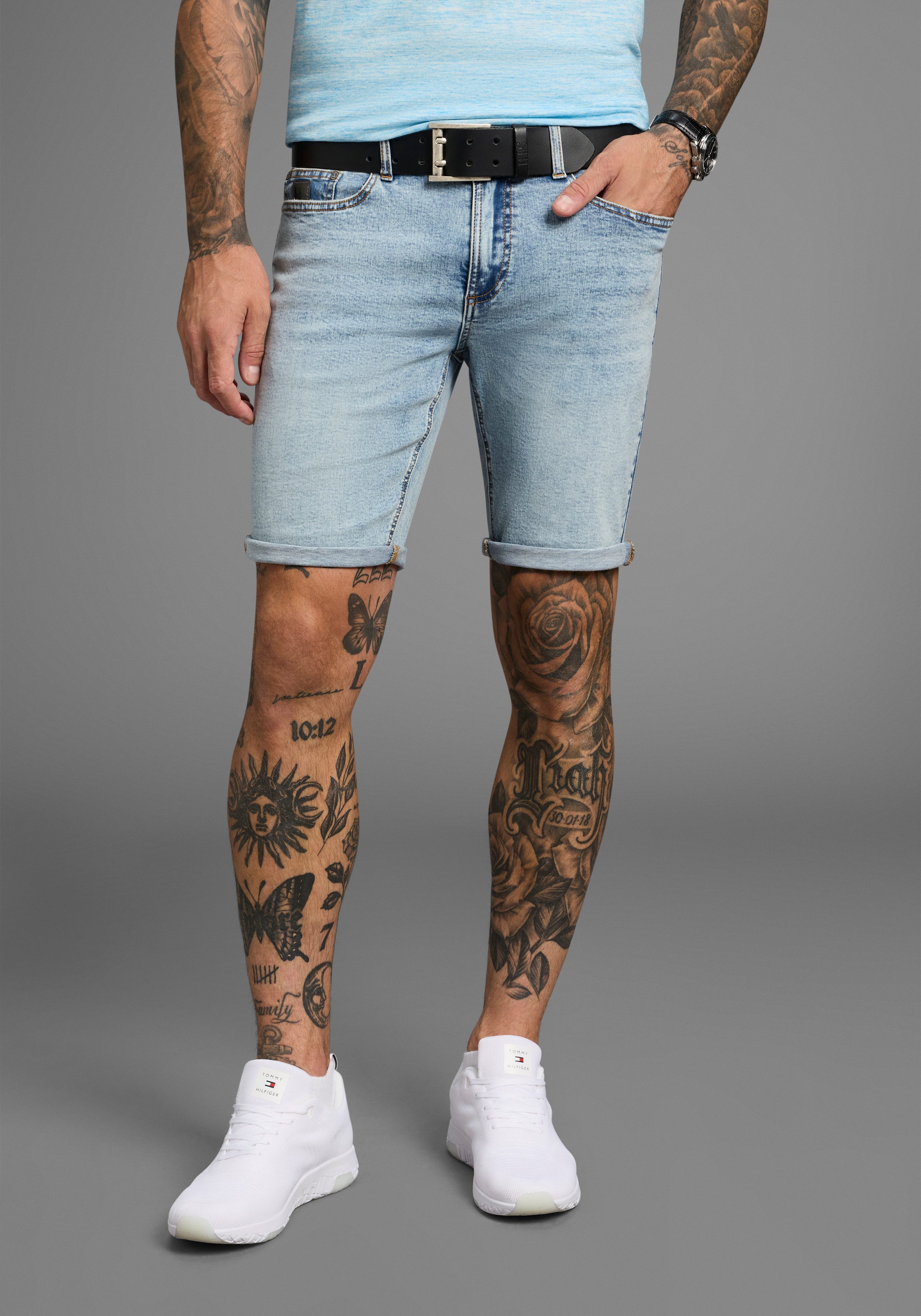 Bruno Banani Jeansshorts Hutch-Shorts gerade geschnittene kurze Beine, nied günstig online kaufen