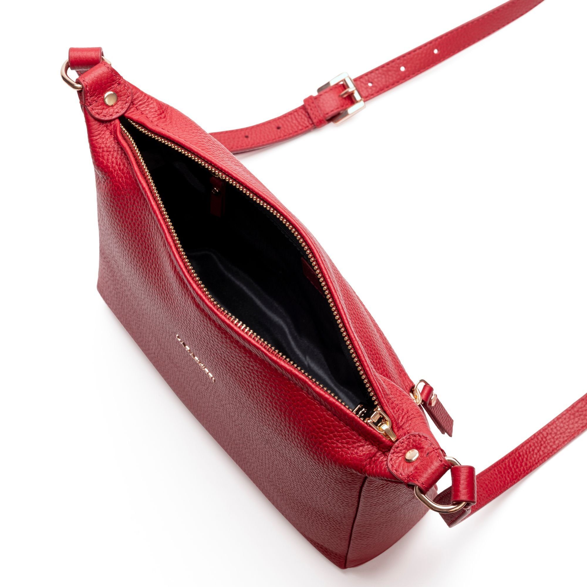 Leather, Bologna red Umhängetasche Leder Lazarotti