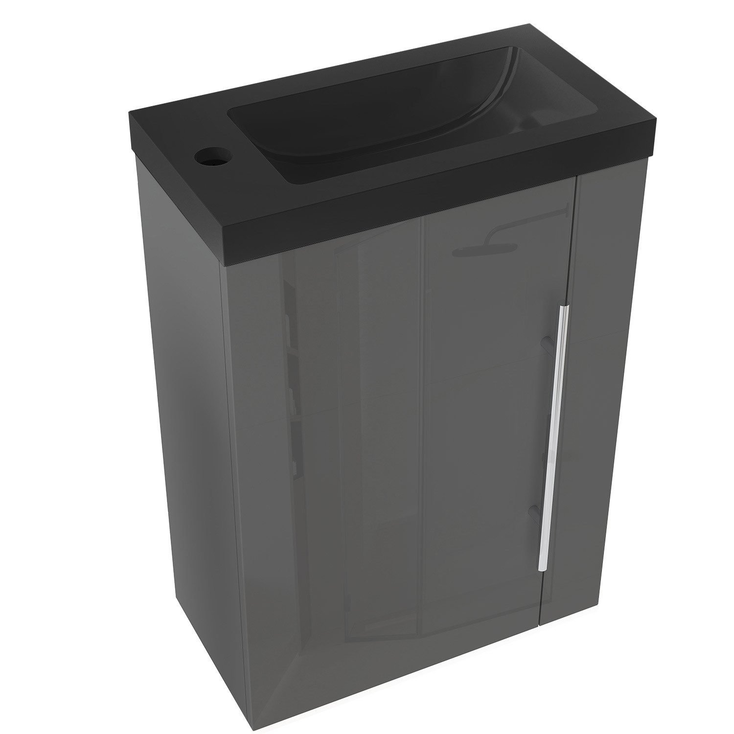 duschspa Waschtisch 45 cm Breite Waschbecken mit Unterschrank Gäste WC, Sch günstig online kaufen