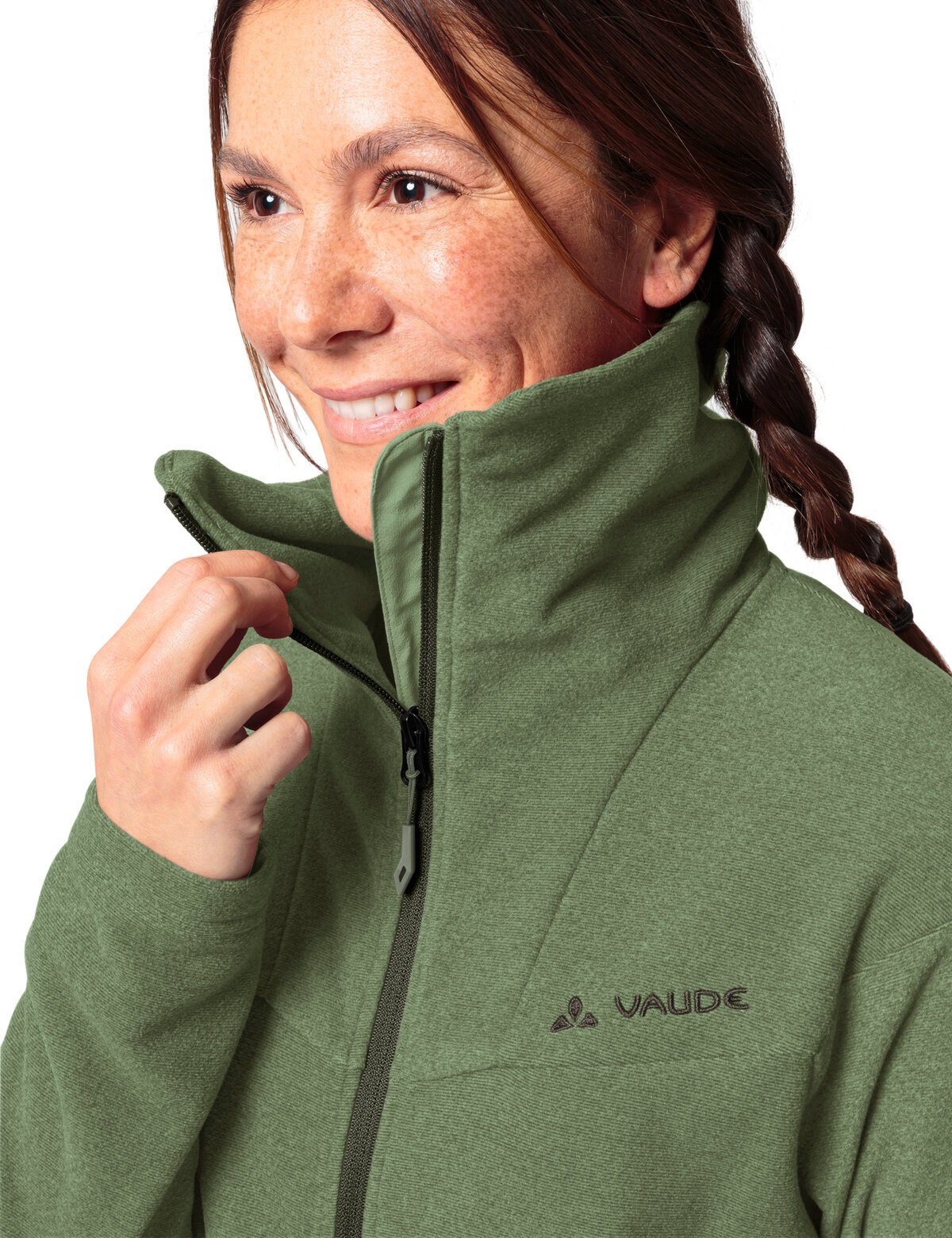 willow Fleece green (1-St) kompensiert Yaras Jacket Outdoorjacke Women's Klimaneutral VAUDE