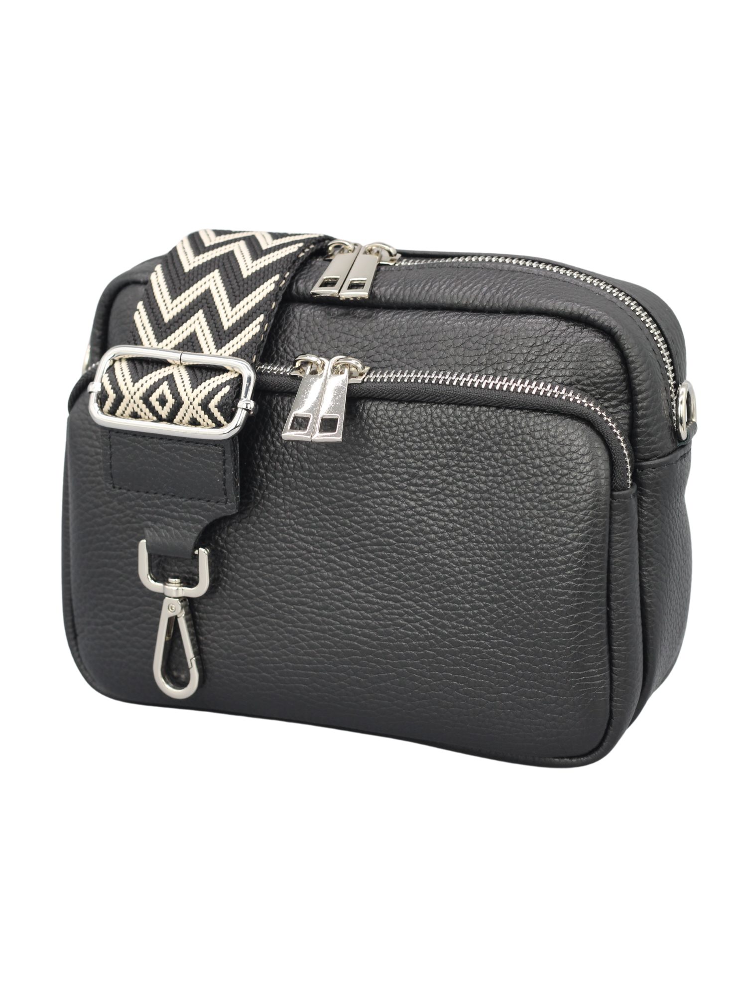 Schultertasche BELLA Umhängetasche für Damen, Schultertasche mit 2 Wechselriemen