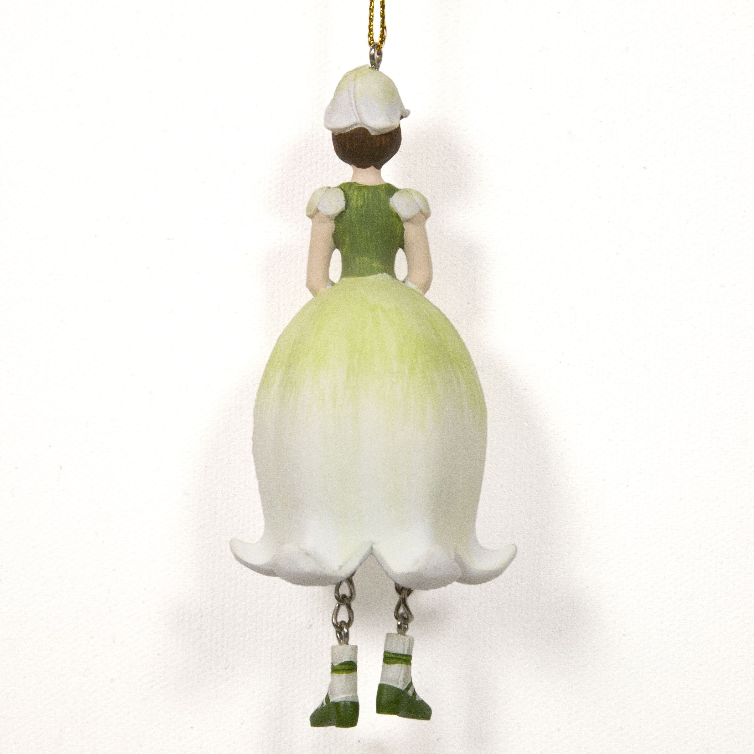 ROSEMARIE SCHULZ Heidelberg Dekofigur Blumenmädchen Figur Maiglöckchen Dekohänger Kunstbume Deko Aufhänger, Handbemalte Figur aus Polyresin